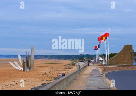 Zweiten Weltkrieg Denkmal, Vierville sur Mer, D-Day Memorial am Omaha Beach, D-Day Landing Site, Ile-de-France. Calvados Abteilung, Bayeux Distric Stockfoto