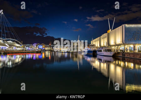 Alten Hafen von Genua, Ziel des europäischen Tourismus Stockfoto