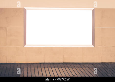 Leere mock up Store street Showcase Fenster der Shop im alten Gebäude Stockfoto