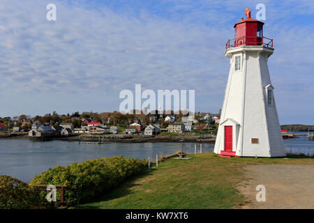 Mulholland Punkt Licht, Campobello Island Stockfoto