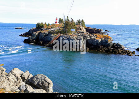 Kopf Hafen Lightstation, Campobello Island Stockfoto