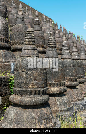 Koe Thaung (kothaung) Pagode, Mrauk U, Burma (Myanmar) Stockfoto