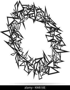 Dreiecke, macht eine runde Form. Geeignet für Logo oder andere Design Stock Vektor