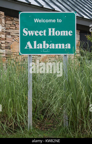 Nach Alabama Zeichen an zwischenstaatlichen Visitor Centre willkommen Stockfoto