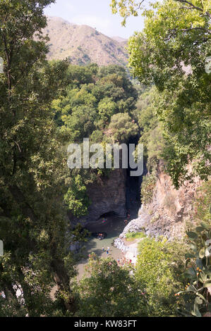 Der Alcantara Schlucht, Sizilien, Europa Stockfoto