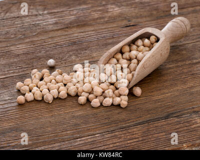 Kichererbsen. Gesunde vegetarische Kost, Quelle von Protein. Stockfoto