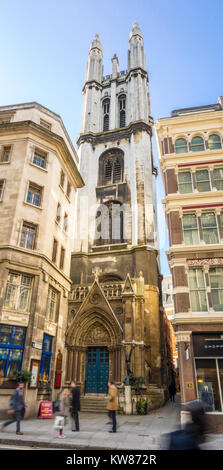 St Michael Cornhill, Kirche von Sir Christopher Wren & Nicholas Hawksmoor, später durch Sir George Gilbert Scott und Herbert Williams Stockfoto