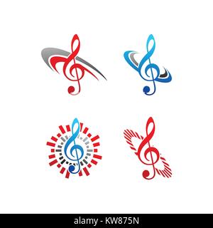 Musik Hinweis Vektor logo Stock Vektor
