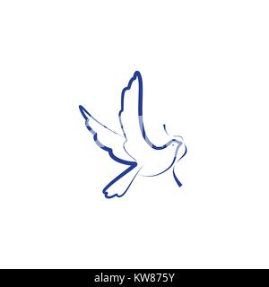 Tier taube vogel Vektor logo Stock Vektor