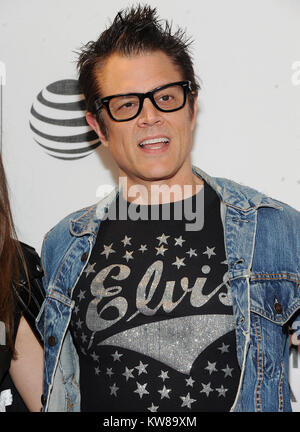 NEW YORK, NY - 18. April: Johnny Knoxville besucht 'Elvis & Nixon" Premiere - 2016 Tribeca Film Festival bei John zuccotti Theater am BMCC Tribeca Performing Arts Center am 18. April 2016 in New York City. Personen: Johnny Knoxville Stockfoto