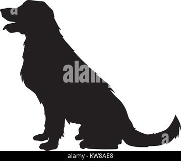 Hund Silhouette, Vector Illustration Stock Vektor