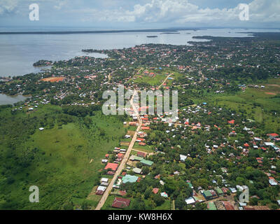 Luftaufnahme auf Bluefileds karibischen Stadt in Nicaragua. Stockfoto