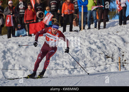 Lenzerheide, Schweiz, 31. Dezember 2017. USTIUGOV Sergey (RUS) während der Mens 15 km klassisch Konkurrenz an den FIS Langlauf Weltcup Tour de Ski 2017 in Lenzerheide. © Rolf Simeon/Verkünden/Alamy leben Nachrichten Stockfoto