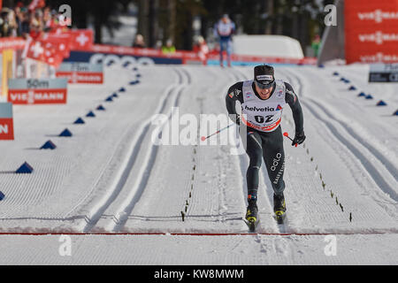 Lenzerheide, Schweiz, 31. Dezember 2017. Dario Cologna (SUI) während der Mens 15 km klassisch Konkurrenz an den FIS Langlauf Weltcup Tour de Ski 2017 in Lenzerheide. © Rolf Simeon/Verkünden/Alamy leben Nachrichten Stockfoto