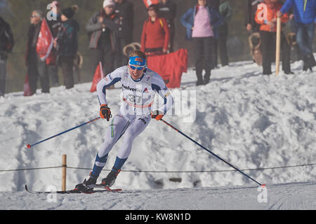 Lenzerheide, Schweiz, 31. Dezember 2017. NISKANEN Iivo (FIN) während der Mens 15 km klassisch Konkurrenz an den FIS Langlauf Weltcup Tour de Ski 2017 in Lenzerheide. Foto: Cronos/Rolf Simeon Stockfoto