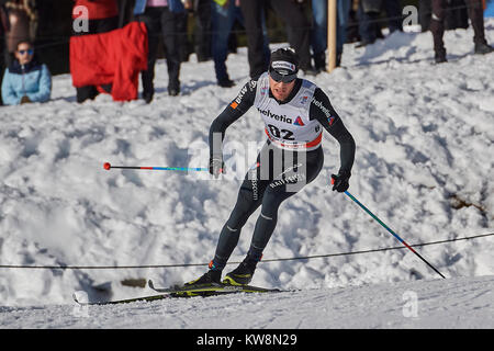 Lenzerheide, Schweiz, 31. Dezember 2017. Dario Cologna (SUI) während der Mens 15 km klassisch Konkurrenz an den FIS Langlauf Weltcup Tour de Ski 2017 in Lenzerheide. Foto: Cronos/Rolf Simeon Stockfoto