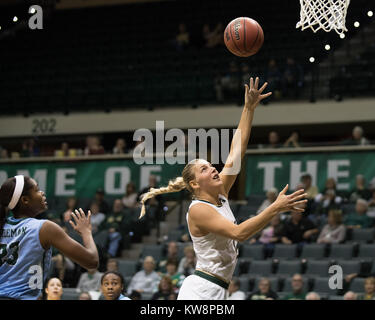 Tampa, Florida, USA. 31 Dez, 2017. Dezember 31, 2017 - Tampa, Florida, South Florida freuen MARIA JESPERSEN legt den Ball gegen Tulane. Credit: Steven Muncie/ZUMA Draht/Alamy leben Nachrichten Stockfoto