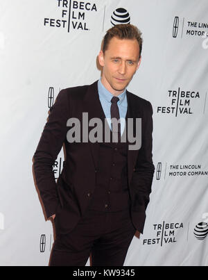 NEW YORK, NY - 20. April: Tom Hiddleston besucht die 2016 Tribeca Film Festival nach Partei für Hochhaus am Standard, High Line am 20. April 2016 in New York City. Personen: Tom Hiddleston Stockfoto