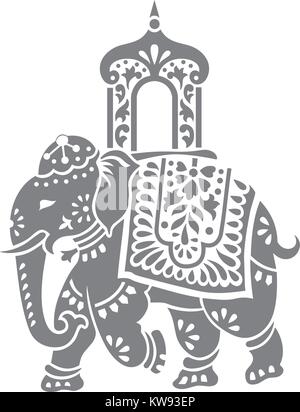Elefant Silhouette, Vektor, Abbildung Stock Vektor