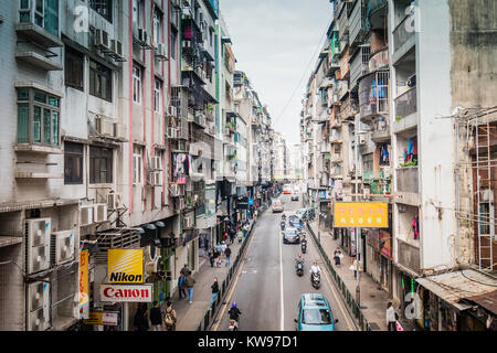 Macau Gebäude und Straßen Stockfoto