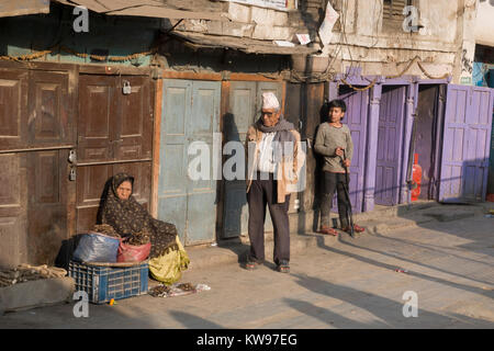 Menschen in Kathmandu street scene, Nepal Stockfoto