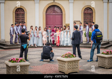 Fotograf, Hochzeit Foto in Asien Stockfoto
