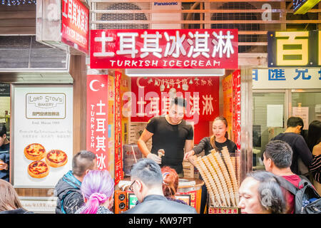 Macau taipa Einkaufsstraße Rua da Cunha Stockfoto