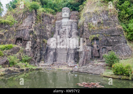 Chinesische Wahrzeichen Miniatur sichuan Statue Stockfoto