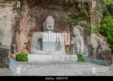 Chinesische Wahrzeichen Miniatur yungang Grotten Stockfoto