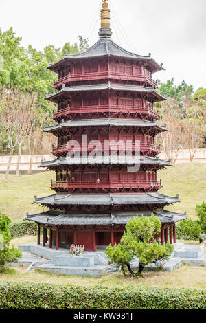 Chinesische Wahrzeichen Miniaturausführung Stockfoto