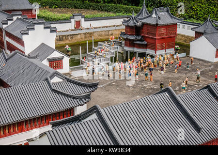 Chinesische Wahrzeichen Miniatur chenghuang Tempel Stockfoto