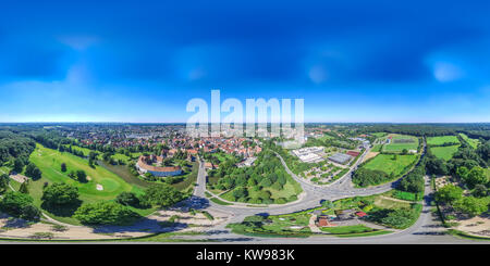 Luftaufnahme der historischen Stadt Steinfurt, Deutschland Stockfoto