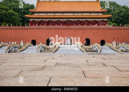 Chinesische Wahrzeichen Miniatur Peking Verbotene Stadt Stockfoto