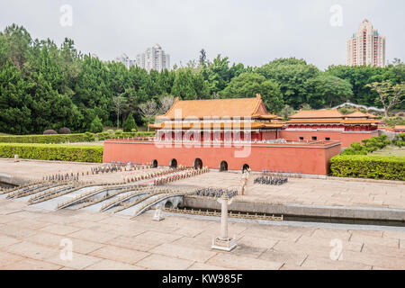 Chinesische Wahrzeichen Miniatur Peking Verbotene Stadt Stockfoto