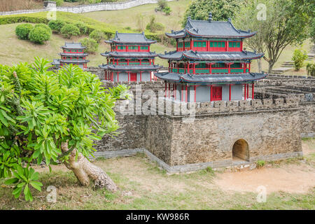 Chinesische Wahrzeichen Miniaturausführung Stockfoto