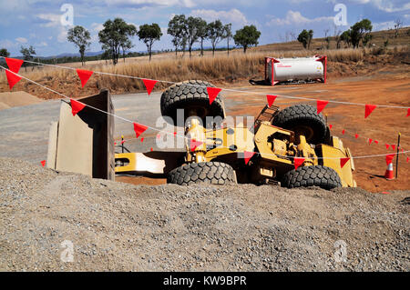 Frontlader CAT 93 OH CATERPILLAR Arbeitsunfall Stockfoto