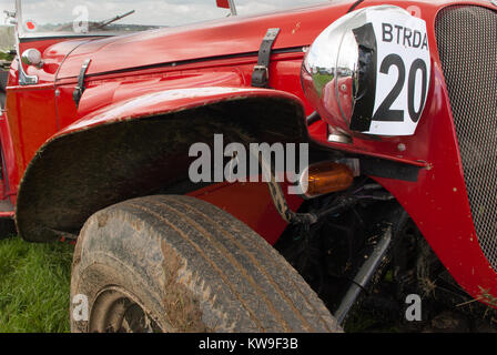 Dellow Studien Parkplatz während der ersten historischen sportliche Auto Trial in der Nähe von Long Compton. Stockfoto