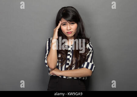 Portrait einer jungen Unternehmerin Stress Stockfoto