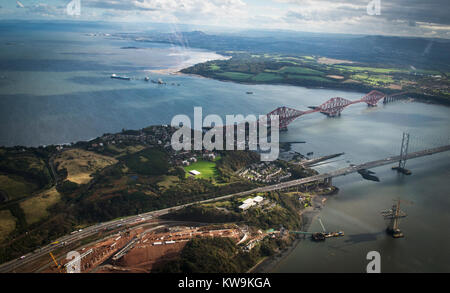 Luftbild her Brücken, Edinburgh, Schottland Stockfoto