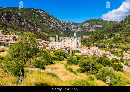 Blick auf das Dorf Valldemossa Mallorca Stockfoto