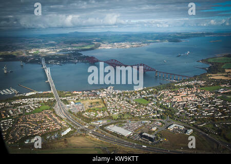 Luftbild her Brücken, Edinburgh, Schottland Stockfoto