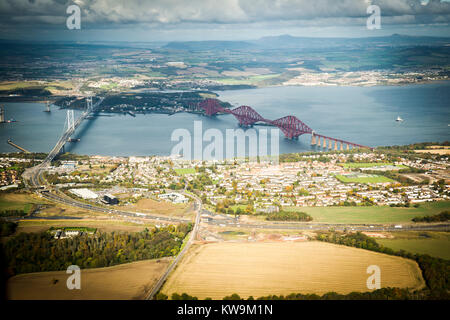 Luftbild her Brücken, Edinburgh, Schottland Stockfoto