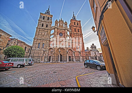 Die Kathedrale de Santa Maria, Astorga, Spanien (1471-1693) Stockfoto