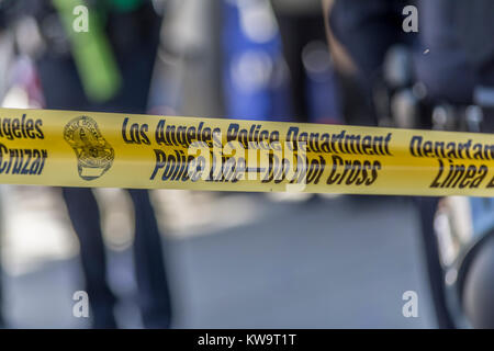 Los Angeles Polizei gelb Polizei Kassetten. Stockfoto
