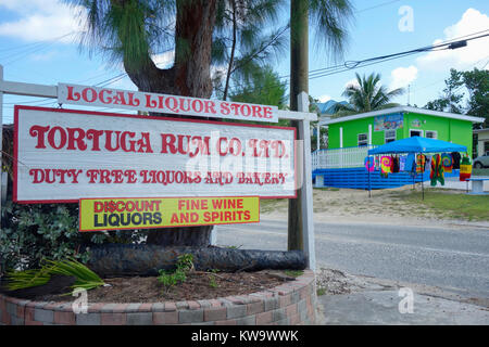 Festland Grand Cayman nur außerhalb der Hauptstadt George Town, Cayman Islands. Stockfoto