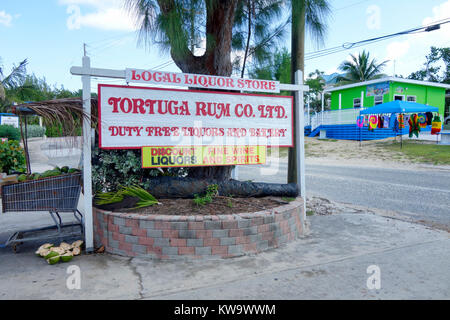 Festland Grand Cayman nur außerhalb der Hauptstadt George Town, Cayman Islands. Stockfoto