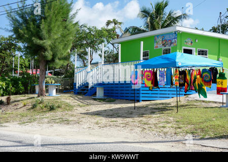 Festland Grand Cayman nur außerhalb der Hauptstadt George Town, Cayman Islands. Stockfoto