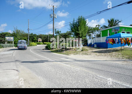 Festland Grand Cayman nur außerhalb der Hauptstadt George Town, Cayman Islands. Stockfoto