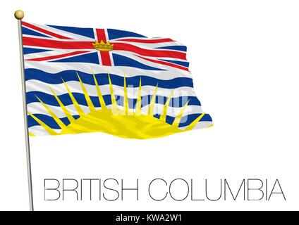 British Columbia World flag, Kanada Stock Vektor