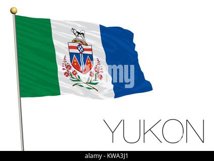 Regionale Flagge Yukon, Kanada Stock Vektor